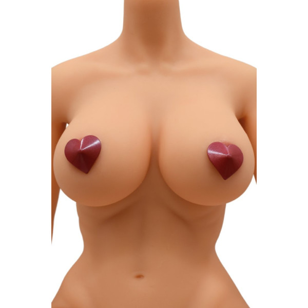 Nipple Métal rouge Cache tétons cœur 